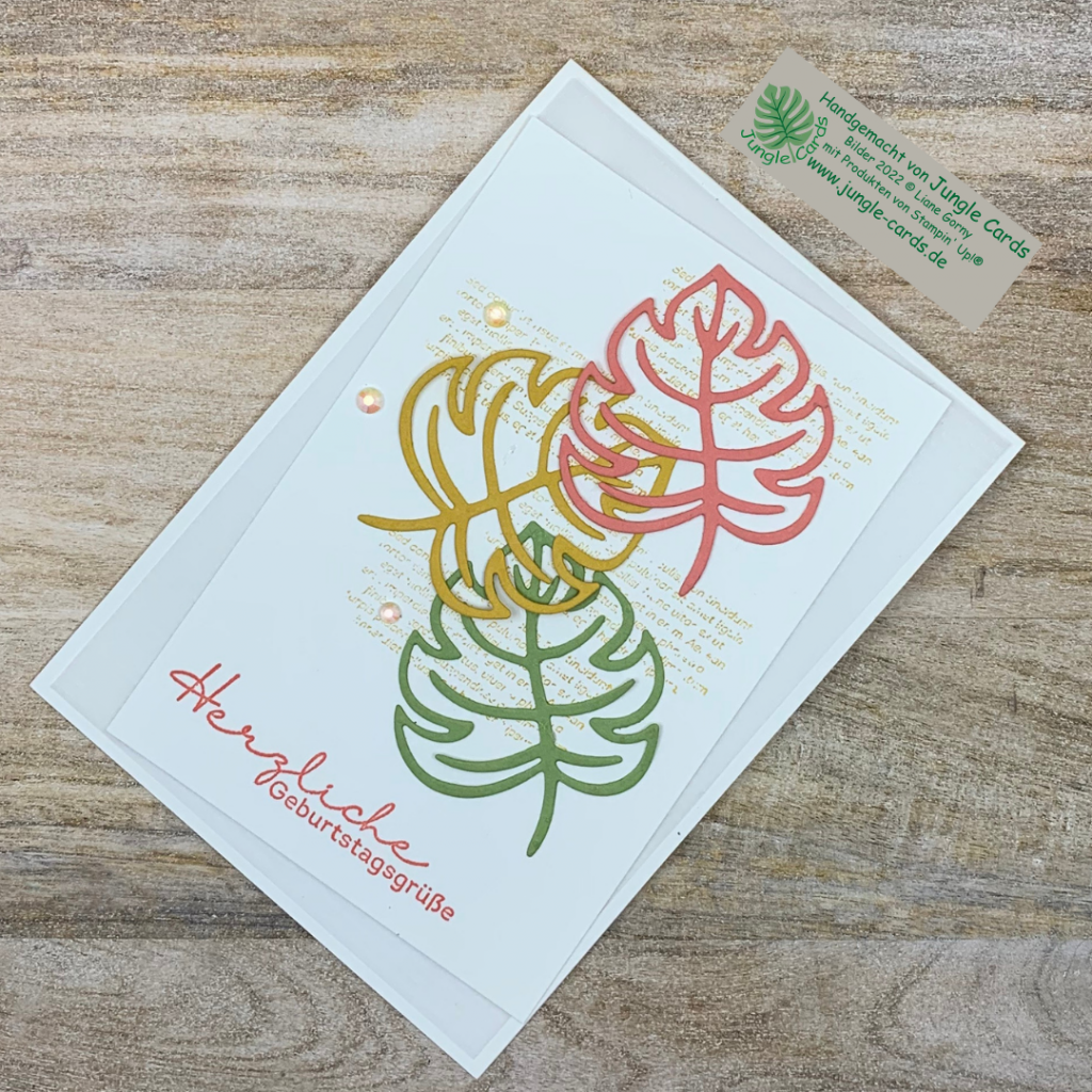 Farbenfrohe Geburtstagskarte, Collagen-Kunst, Farbchallenge
