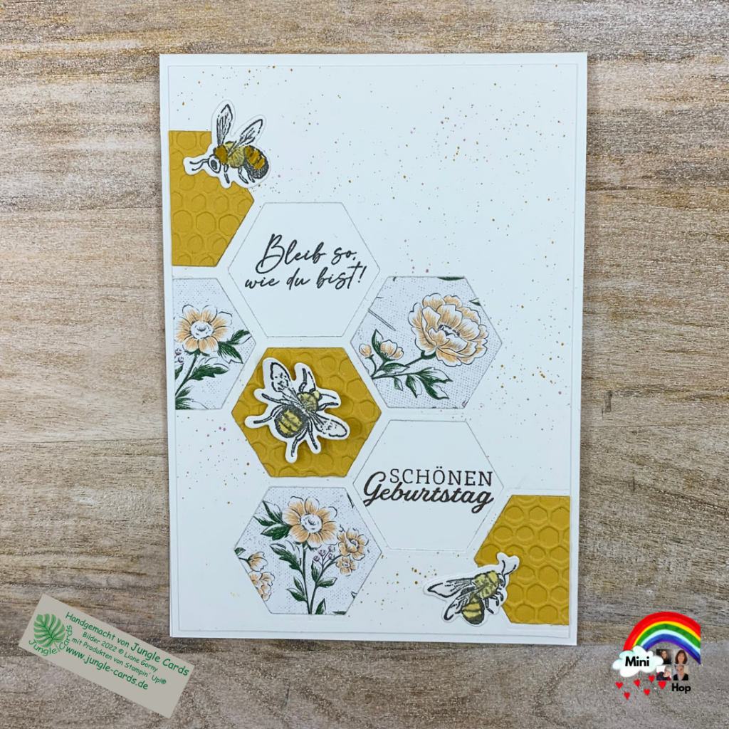 Geburstagskarte, Bienenliebe,
schöner Geburtstag