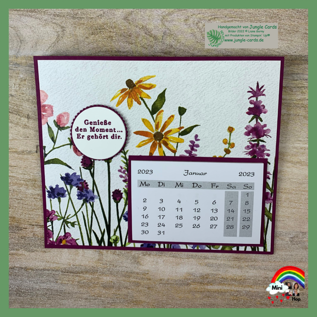 Kalender, Filigrane Blumen, Genieße den Moment