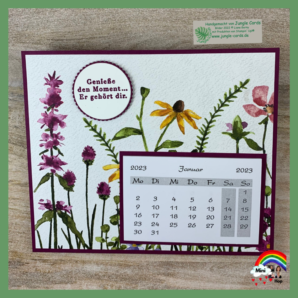 Kalender, Filigrane Blumen, Genieße den Moment