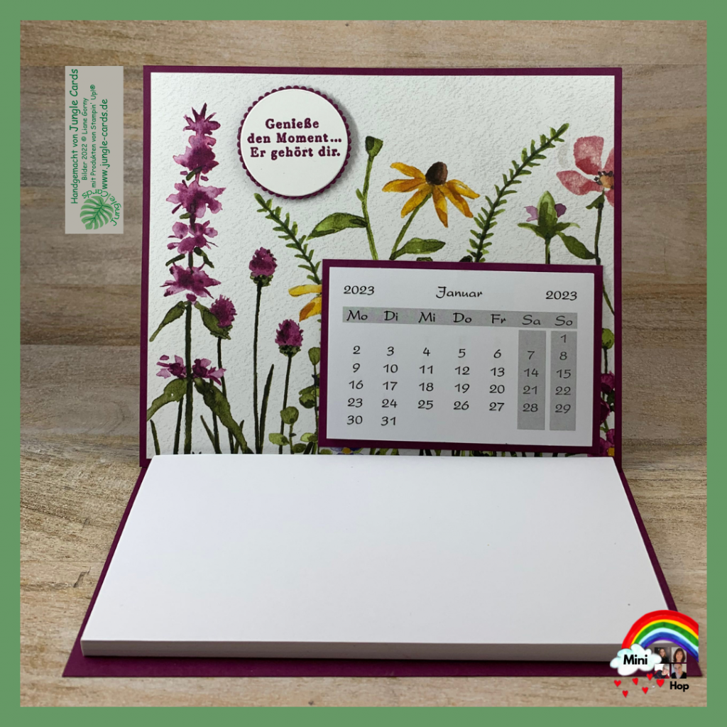Kalender, Filigrane Blumen, Kellnerblock