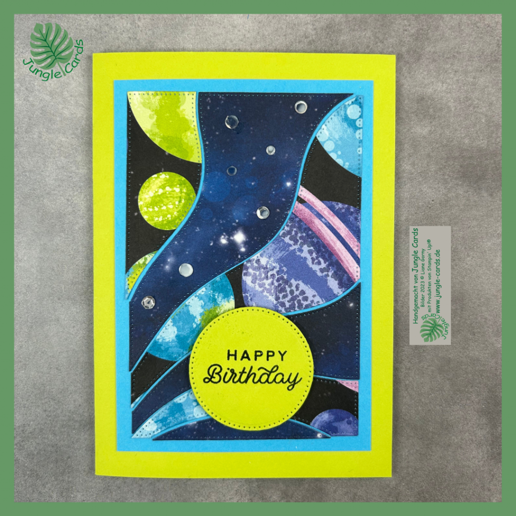Patchworkstanze, Männerkarte, Geburtstag, Happy Birthday, Limette