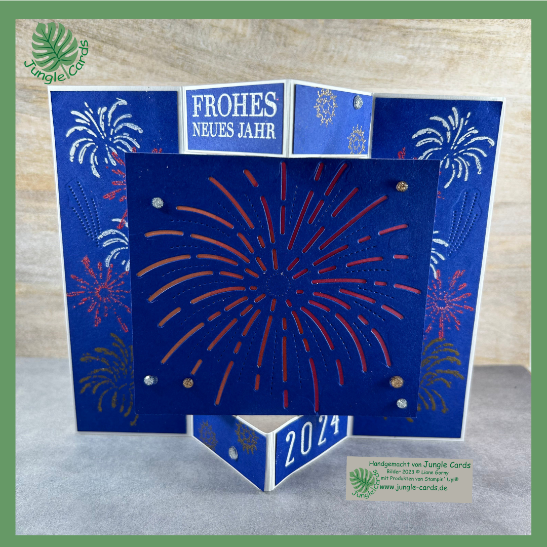  Front-Panel-Karte - Neujahr - Jungle Cards Illustration 